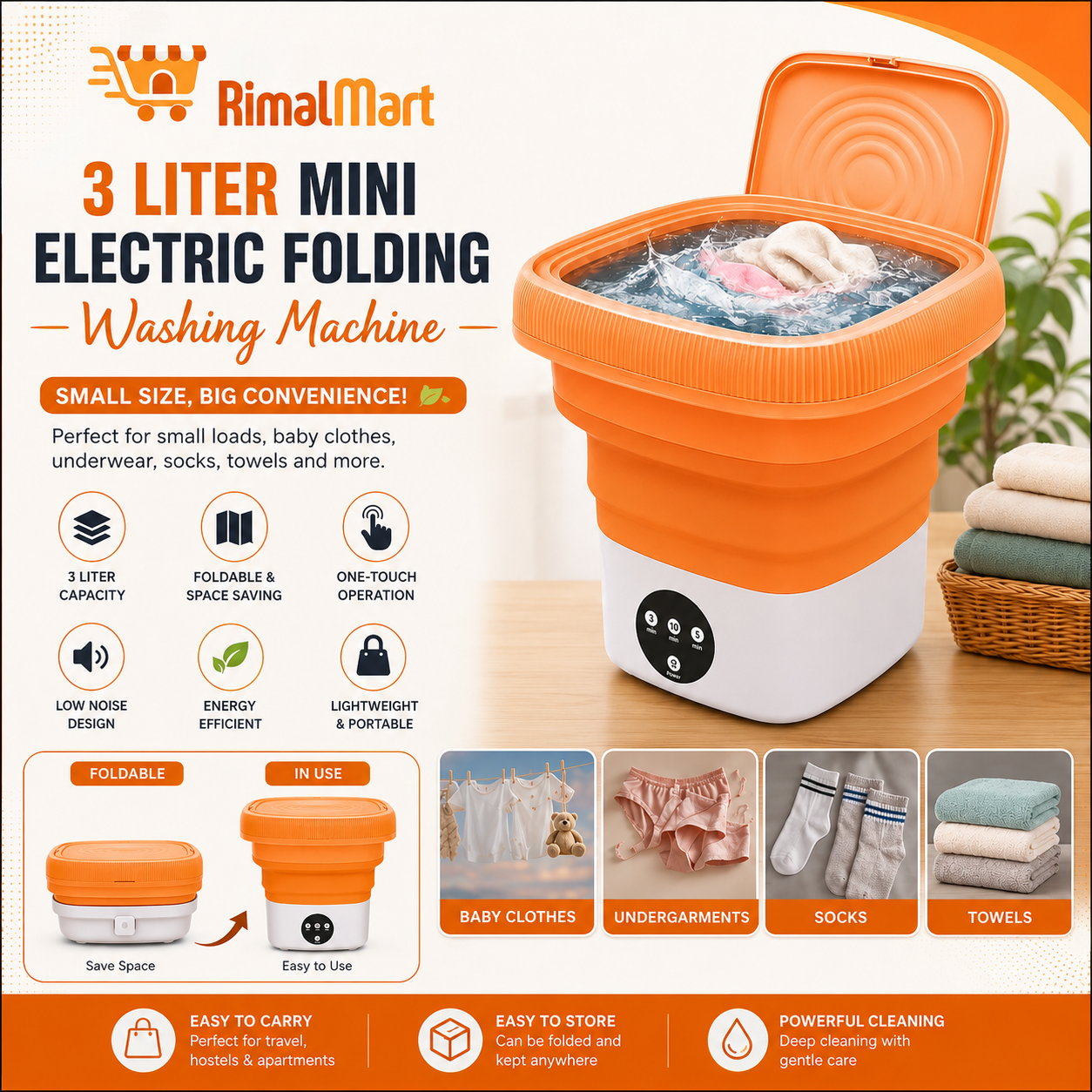 Foldable Mini Washing Machine