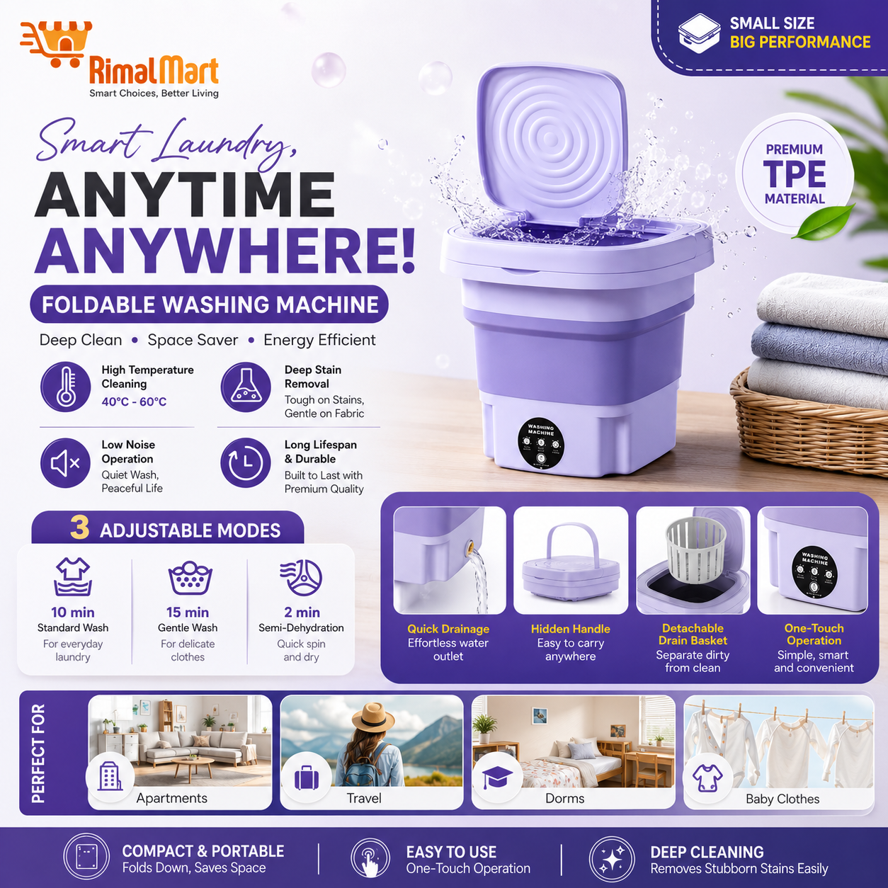 Foldable Mini Washing Machine
