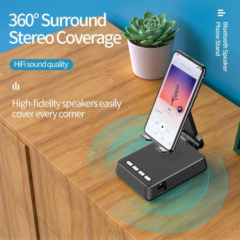 Mobile Phone Smart Broadcaster Stand Wireless Bluetooth Speaker Device HD Mic Strong Sound Field For Live Broadcast Desk Holder