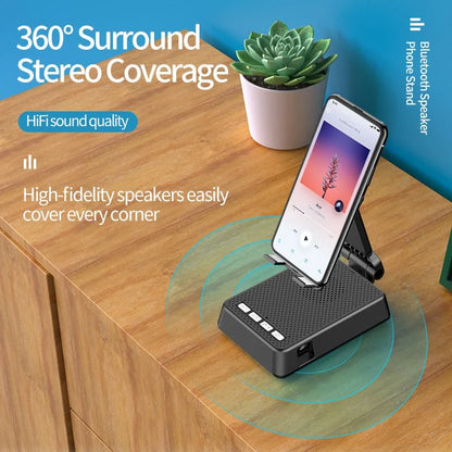 Mobile Phone Smart Broadcaster Stand Wireless Bluetooth Speaker Device HD Mic Strong Sound Field For Live Broadcast Desk Holder